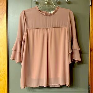 Monteau 3/4 Ruffle Sleeve Blouse Large